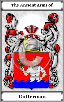 Gutterman Family Crest Download (JPG) Book Plated - 600 DPI