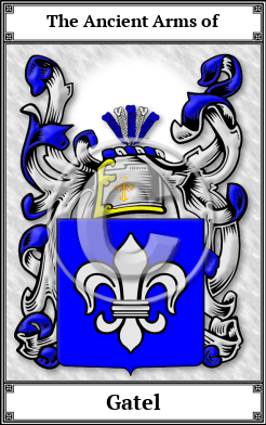 Gatel Family Crest Download (JPG) Book Plated - 600 DPI
