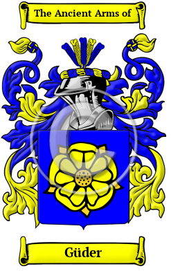 Güder Family Crest/Coat of Arms