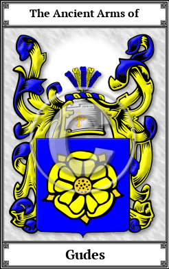 Gudes Family Crest Download (JPG)  Book Plated - 150 DPI