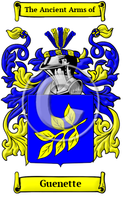 Guenette Family Crest/Coat of Arms