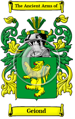 Geiond Family Crest/Coat of Arms