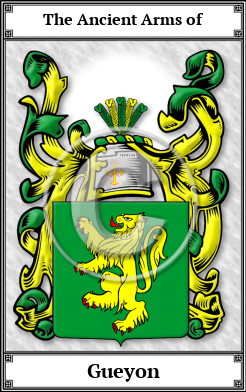 Gueyon Family Crest Download (JPG) Book Plated - 300 DPI