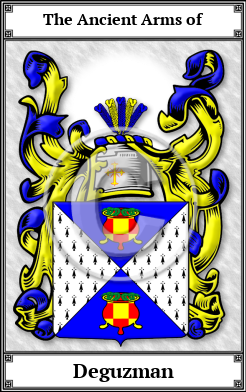 Deguzman Family Crest Download (JPG)  Book Plated - 150 DPI