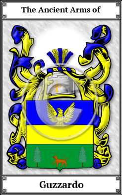 Guzzardo Family Crest Download (JPG) Book Plated - 600 DPI