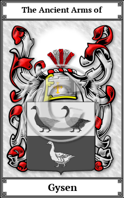 Gysen Family Crest Download (JPG)  Book Plated - 150 DPI