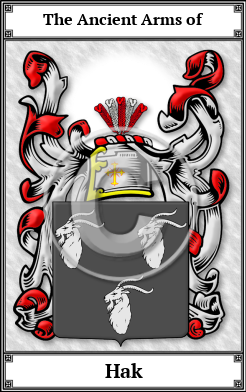 Hak Family Crest Download (JPG)  Book Plated - 150 DPI