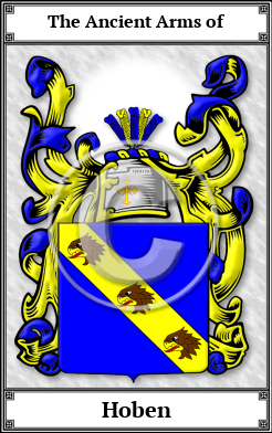 Hoben Family Crest Download (JPG) Book Plated - 600 DPI