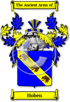 Hoben Family Crest Download (JPG) Legacy Series - 600 DPI