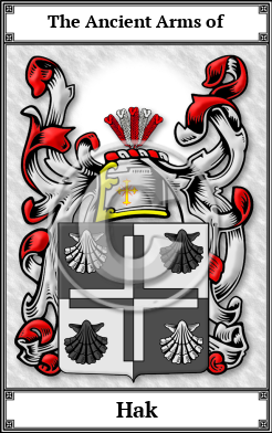 Hak Family Crest Download (JPG) Book Plated - 600 DPI