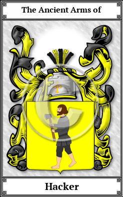 Hacker Family Crest Download (JPG) Book Plated - 600 DPI