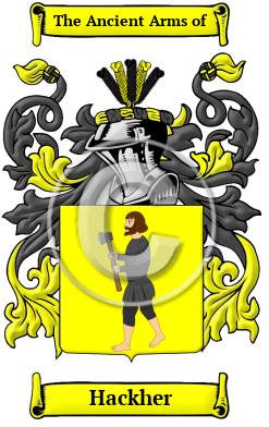 Hackher Family Crest/Coat of Arms