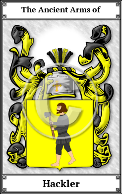 Hackler Family Crest Download (JPG)  Book Plated - 150 DPI