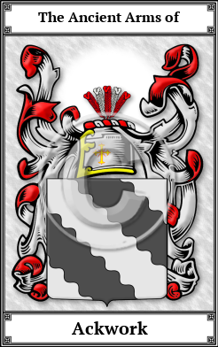 Ackwork Family Crest Download (JPG)  Book Plated - 150 DPI