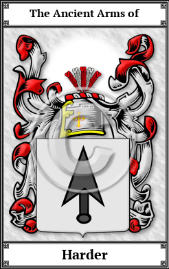 Harder Family Crest Download (JPG)  Book Plated - 150 DPI