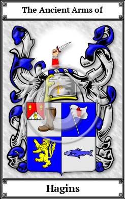Hagins Family Crest Download (JPG)  Book Plated - 150 DPI
