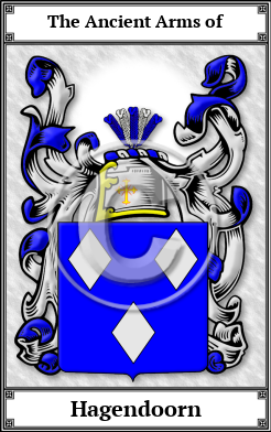 Hagendoorn Family Crest Download (JPG) Book Plated - 600 DPI