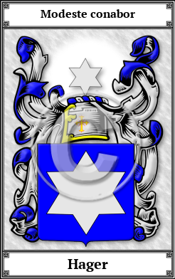 Hager Family Crest Download (JPG)  Book Plated - 150 DPI