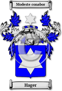 Hager Family Crest Download (jpg) Legacy Series - 150 DPI