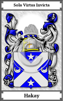 Hakay Family Crest Download (JPG)  Book Plated - 150 DPI