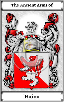 Haina Family Crest Download (JPG)  Book Plated - 150 DPI