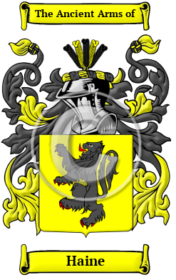 Haine Name Meaning, Family History, Family Crest & Coats of Arms, Belgium