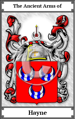 Hayne Family Crest Download (JPG) Book Plated - 600 DPI