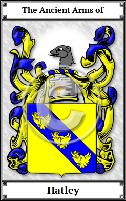 Hatley Family Crest Download (JPG)  Book Plated - 150 DPI