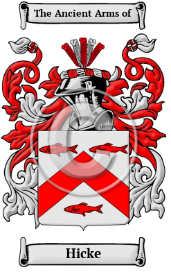 Hicke Family Crest/Coat of Arms