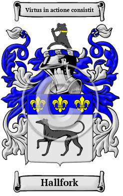 Hallfork Family Crest/Coat of Arms