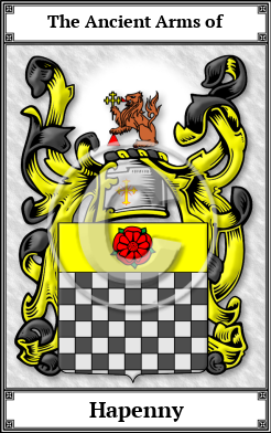 Hapenny Family Crest Download (JPG)  Book Plated - 150 DPI