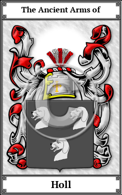 Holl Family Crest Download (JPG) Book Plated - 600 DPI