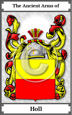 Holl Family Crest Download (JPG) Book Plated - 600 DPI