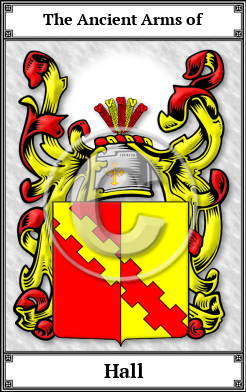 Hall Family Crest Download (JPG)  Book Plated - 150 DPI