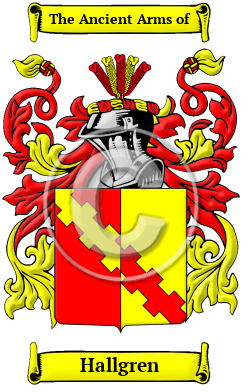 Hallgren Family Crest/Coat of Arms