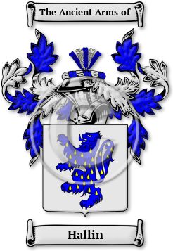 Hallin Family Crest Download (jpg) Legacy Series - 150 DPI