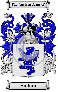 Hallum Family Crest/Coat of Arms