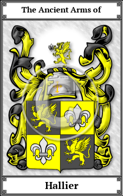 Hallier Family Crest Download (JPG)  Book Plated - 150 DPI