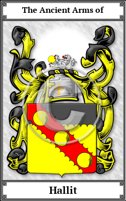 Hallit Family Crest Download (JPG)  Book Plated - 150 DPI