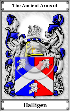 Halligen Family Crest Download (JPG)  Book Plated - 150 DPI