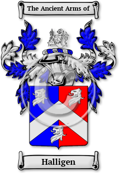 Halligen Family Crest Download (jpg) Legacy Series - 150 DPI