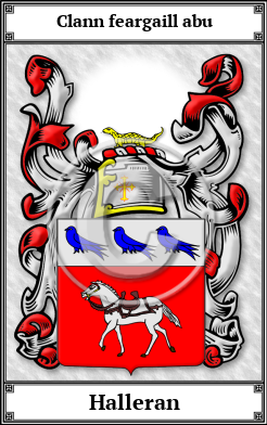 Halleran Family Crest Download (JPG) Book Plated - 600 DPI