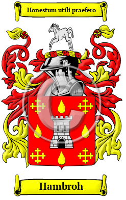 Hambroh Family Crest/Coat of Arms