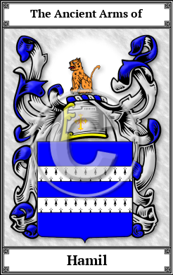 Hamil Family Crest Download (JPG)  Book Plated - 150 DPI