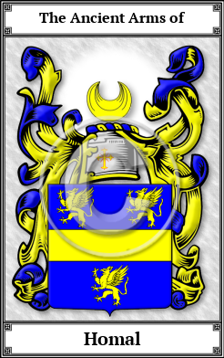 Homal Family Crest Download (JPG)  Book Plated - 150 DPI