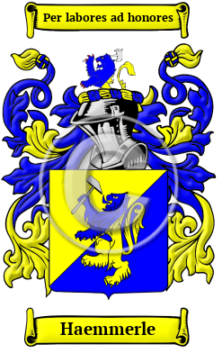 Haemmerle Family Crest Download (JPG) Heritage Series - 600 DPI
