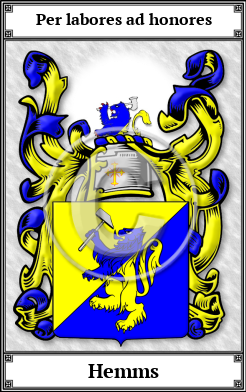 Hemms Family Crest Download (JPG)  Book Plated - 150 DPI