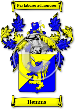 Hemms Family Crest Download (jpg) Legacy Series - 150 DPI