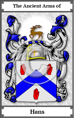 Hans Family Crest Download (JPG)  Book Plated - 150 DPI