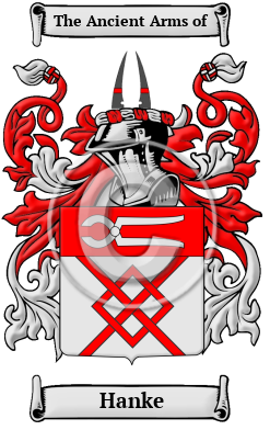 Hanke Family Crest/Coat of Arms